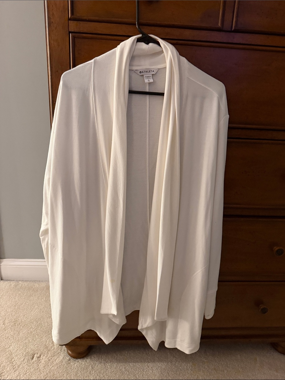 Athleta Women's white Open-Front Lightweight Sweater